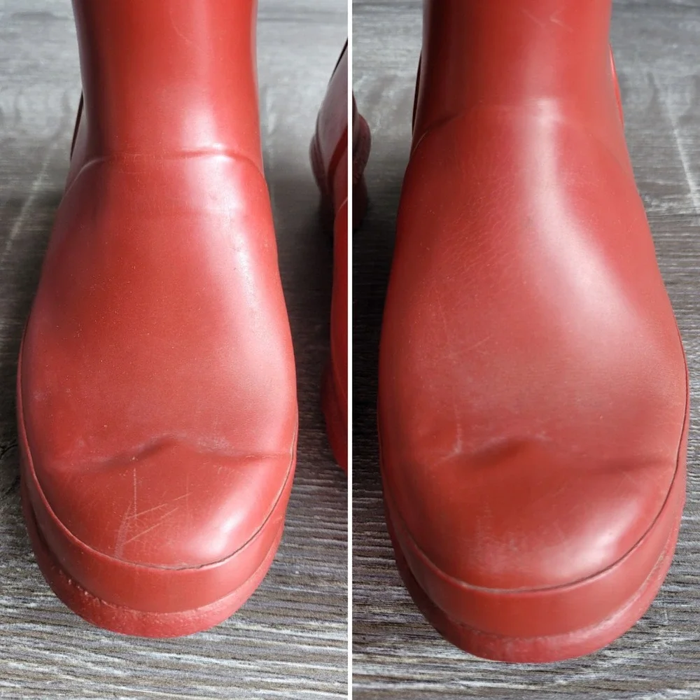 HUNTER Original Red Rain Pull On Boots UK 13 US 1B/2G Unisex